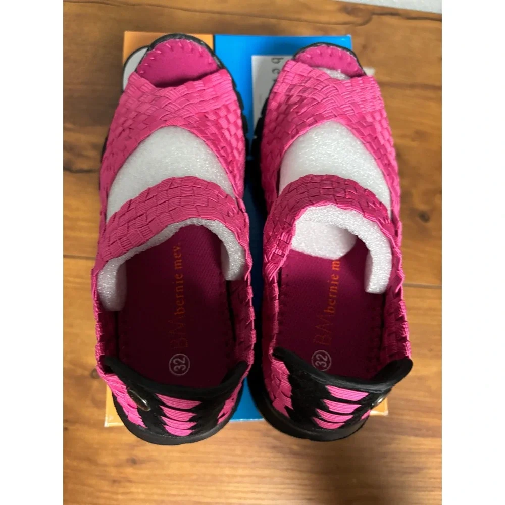Bernie Mev Comfi K Kids Woven Sandals Hot Pink Size 32 US 1 Big Kids